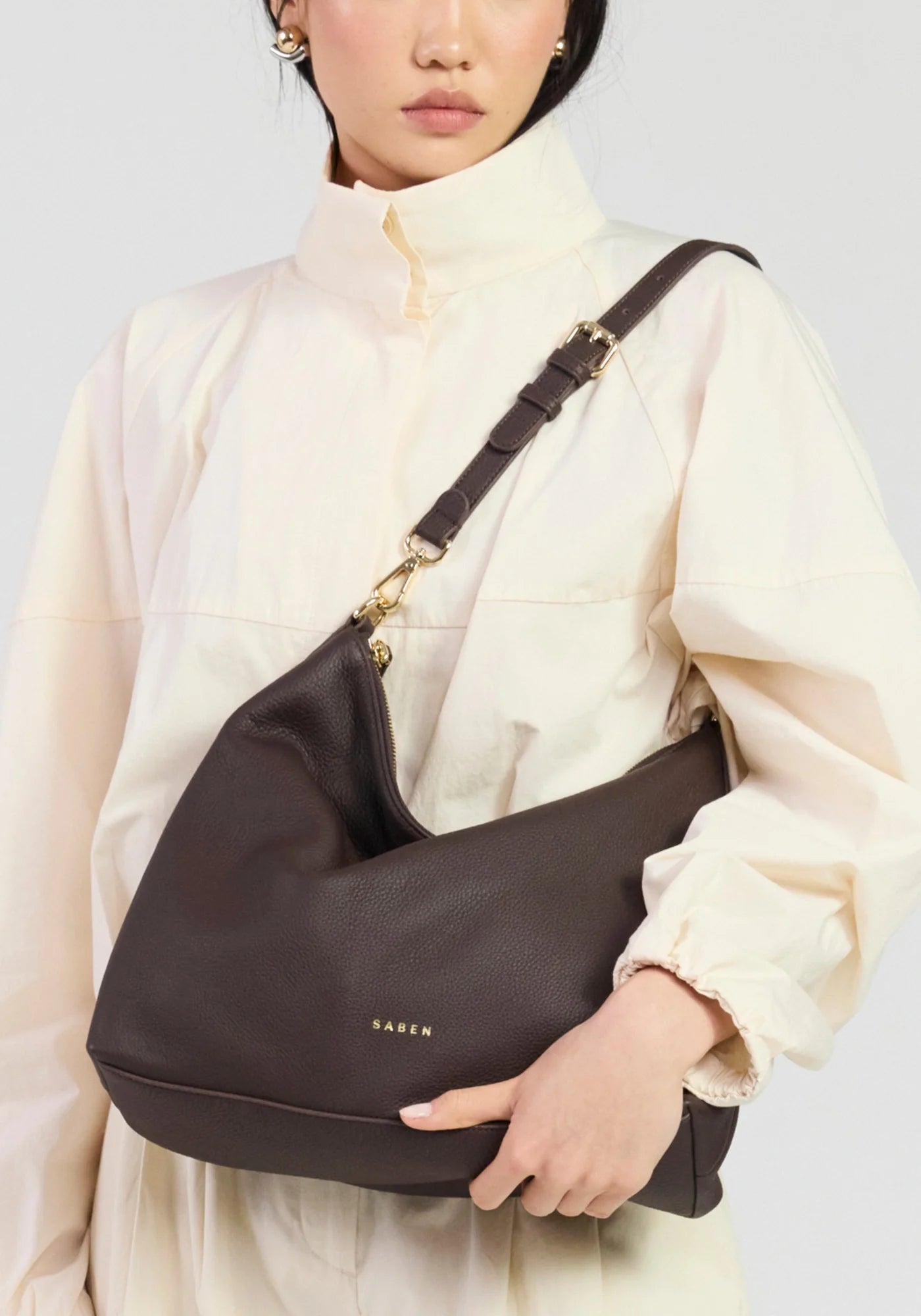 Buy Saben - Miki Shoulder Bag Chocolate by Saben - at Hamish + Grace