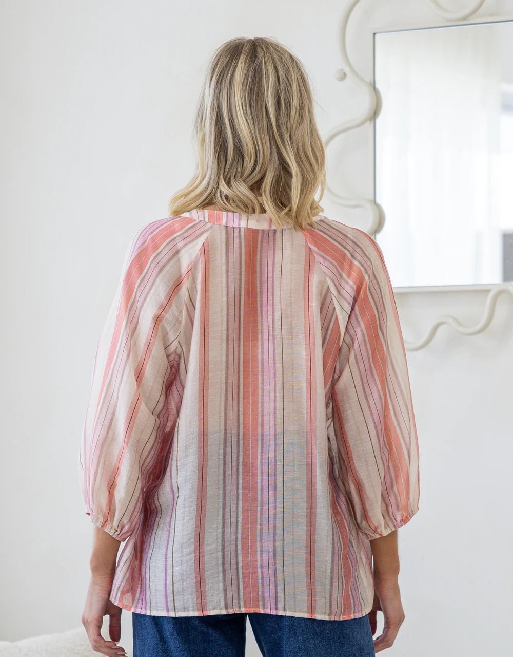 Buy Saint Germaine - Malta Blouse - Sunset Stripe by saint germaine - at Hamish + Grace
