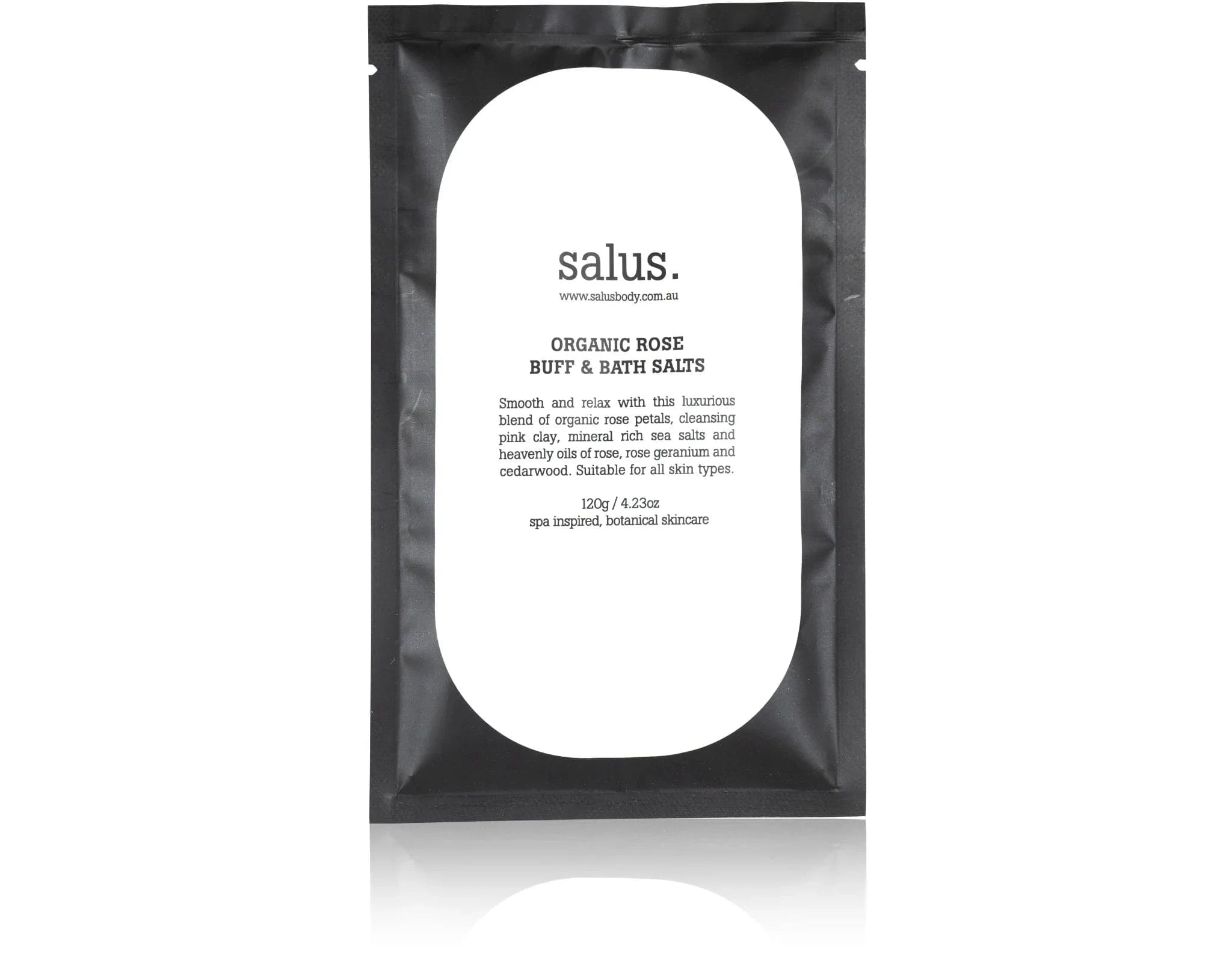 Salus Body Bath + Body Salus - Organic Rose Buff & Bath Salts