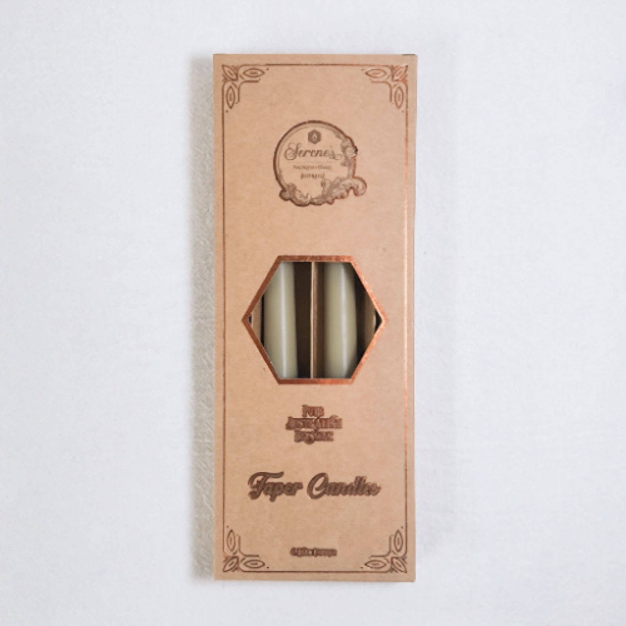 Serenes Beeswax Chandlery Homeware Coloured Beeswax Taper Candle | Desert Lime | 25cm