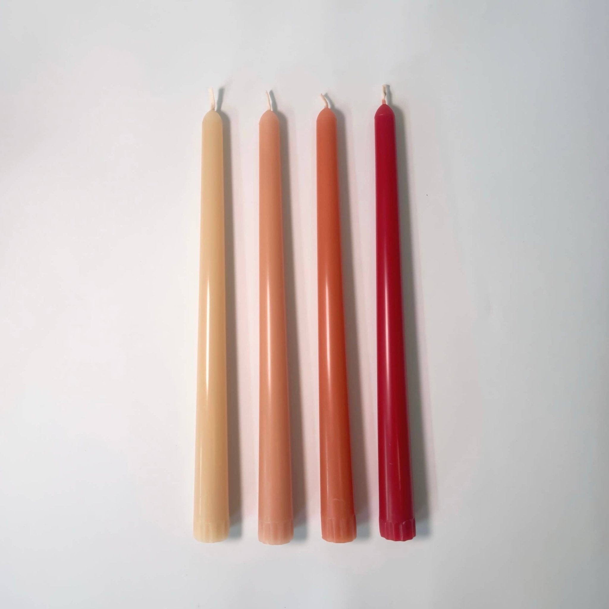 Serenes Beeswax Chandlery Homeware Coloured Beeswax Taper Candle | Lover's Rose | 25cm