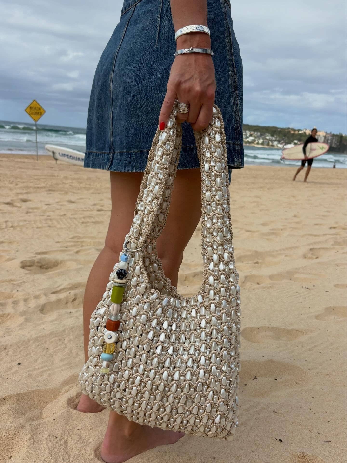 Buy Sirena Pearl Beaded Bag by Aelia - at Hamish + Grace