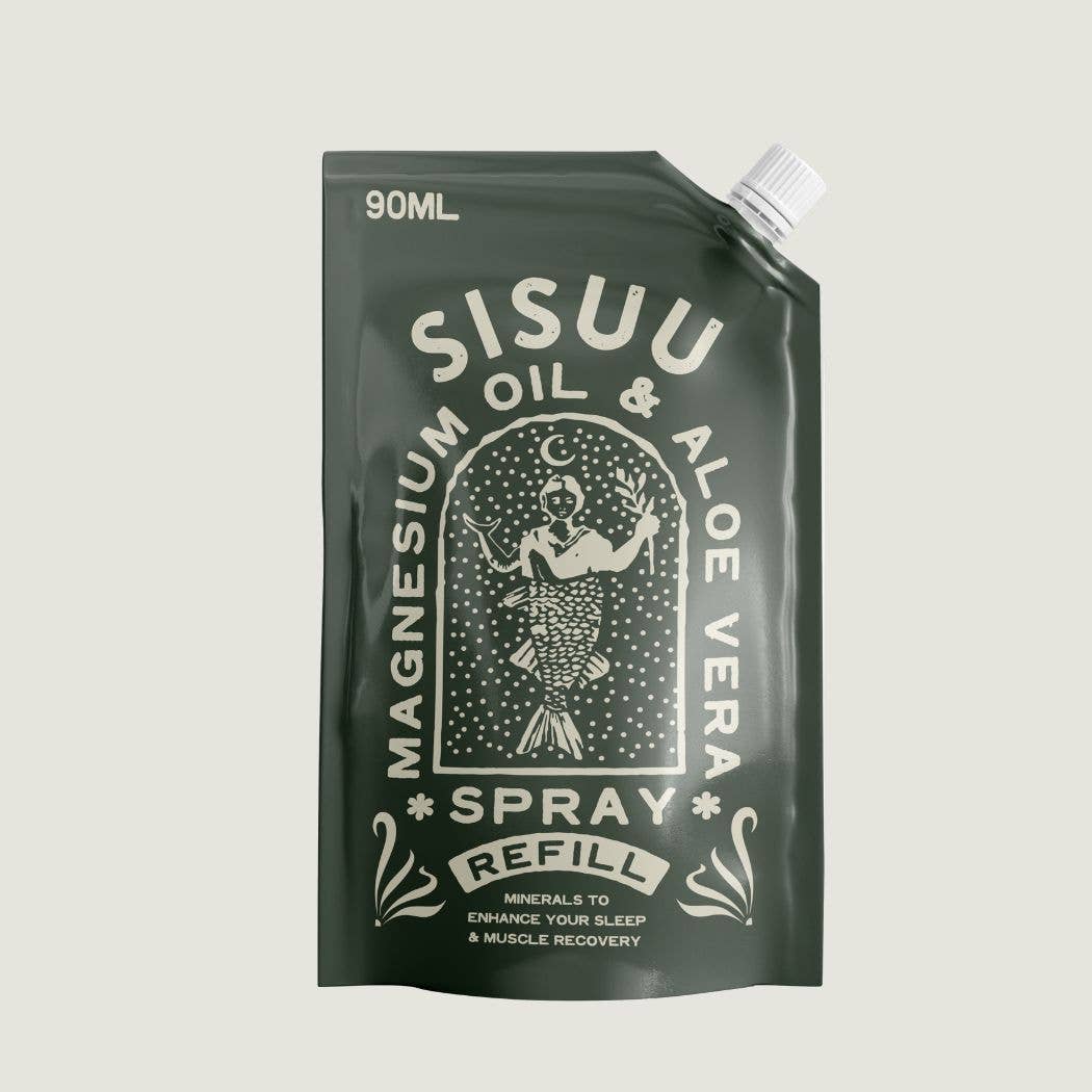 Buy SISUU Magnesium Oil & Aloe Vera Spray Refill - 90 ml by SISUU - at Hamish & Grace