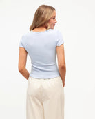 Buy Sita Short Sleeve Tee - Soft Blue by Paper Heart - at Hamish + Grace