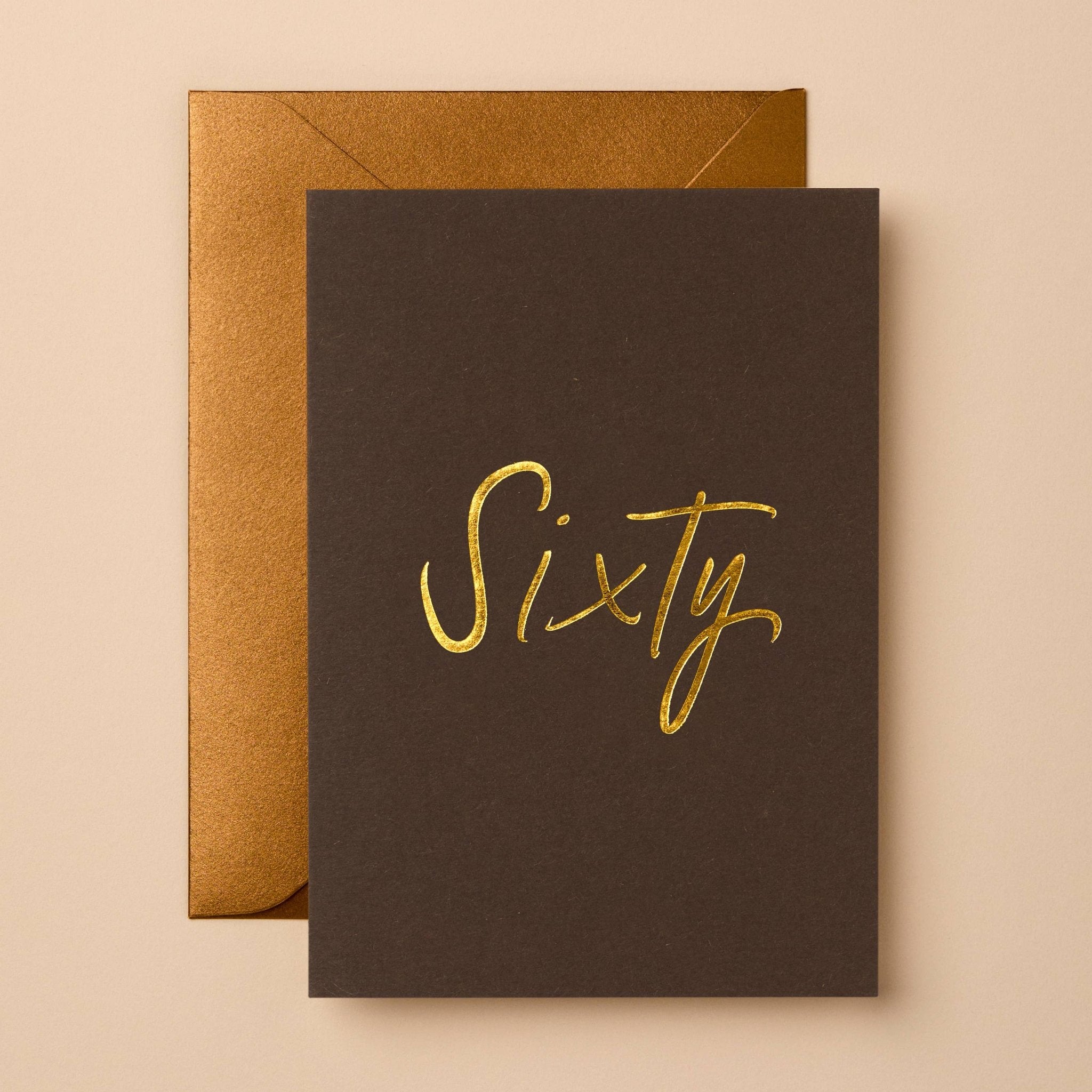 Buy Sixty Birthday Card | Signature Foil Greeting Card by Gabrielle & Celine Greeting Cards Australia - at Hamish + Grace