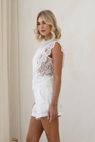 Buy Sleeveless Lace Top - White by Smaibulin - at Hamish + Grace