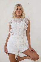 Buy Sleeveless Lace Top - White by Smaibulin - at Hamish + Grace