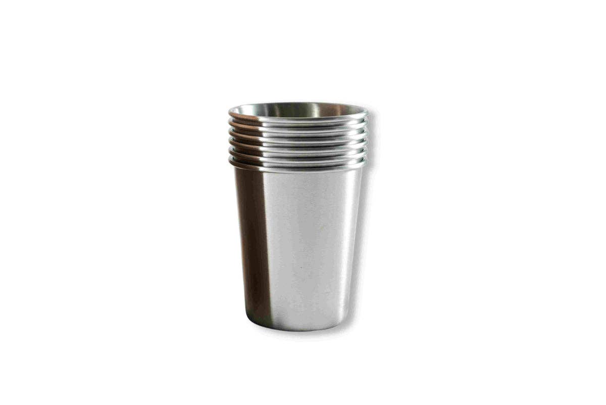 Buy Stainless Steel Reusable Cups | 6 Pack (230ml)  by Goodly Gosh - at Hamish + Grace