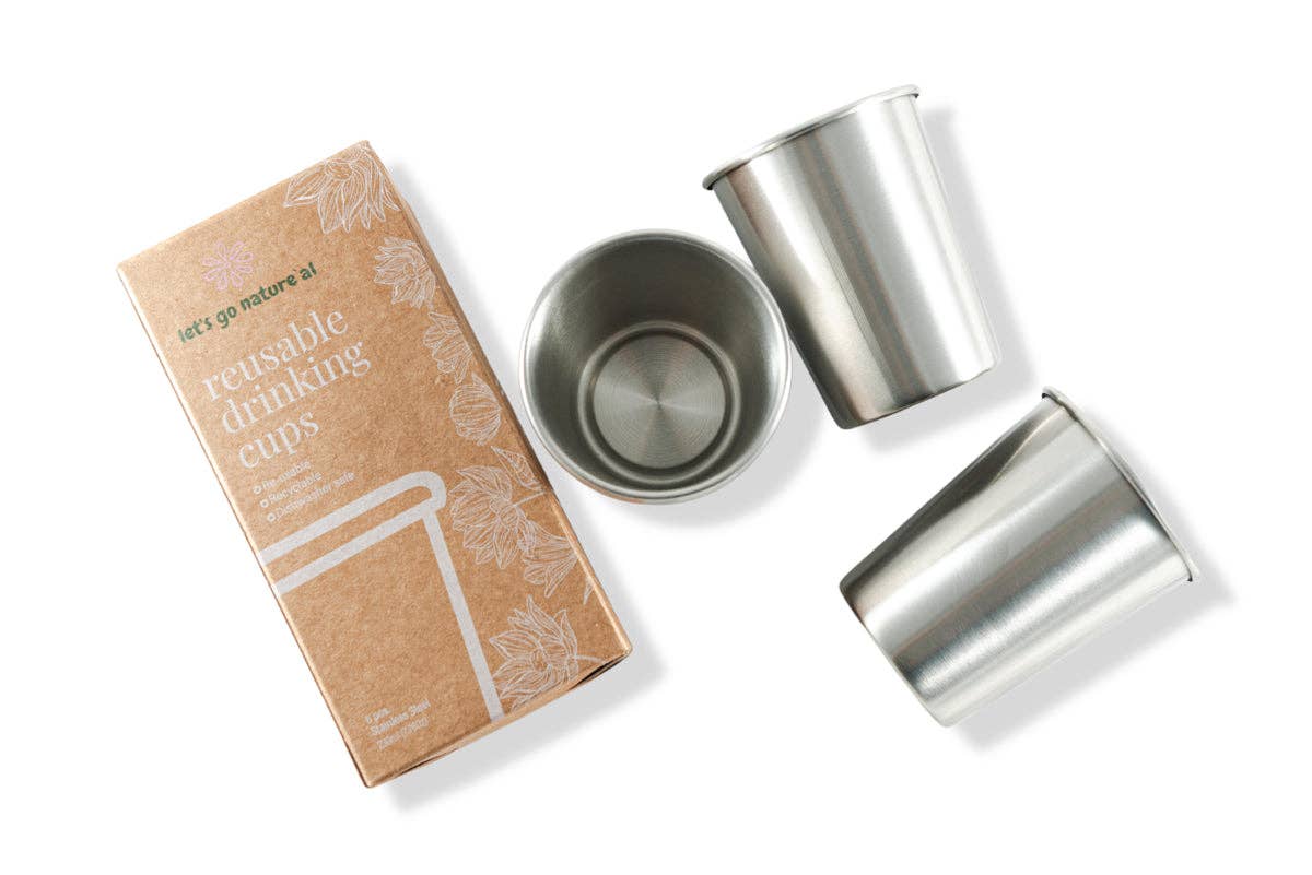 Buy Stainless Steel Reusable Cups | 6 Pack (230ml)  by Goodly Gosh - at Hamish + Grace