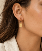 Buy Starbust Crystal Tile Huggie Earring - 14ct Gold by Hamish + Grace - at Hamish + Grace