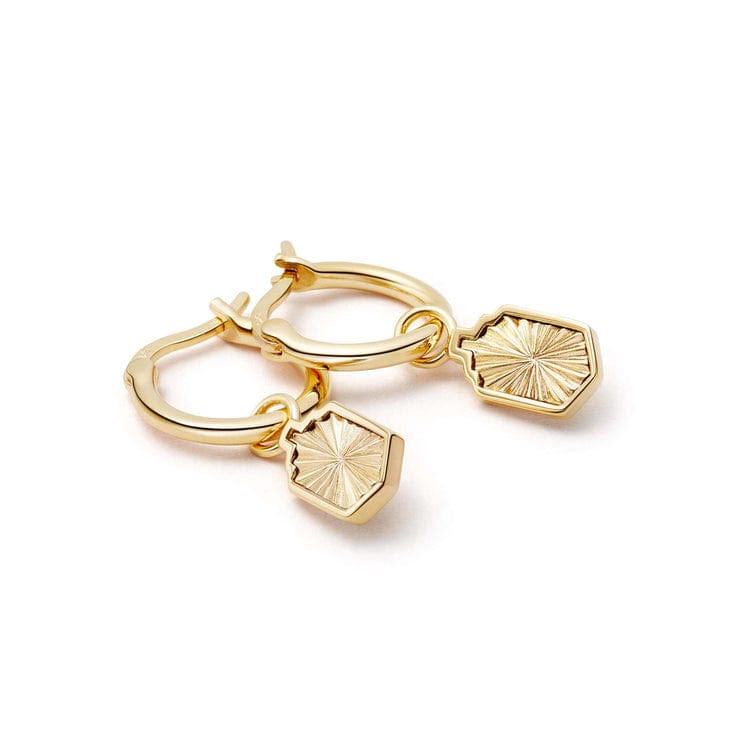 Buy Sun Beam Huggies - 14ct Gold by Hamish + Grace - at Hamish + Grace