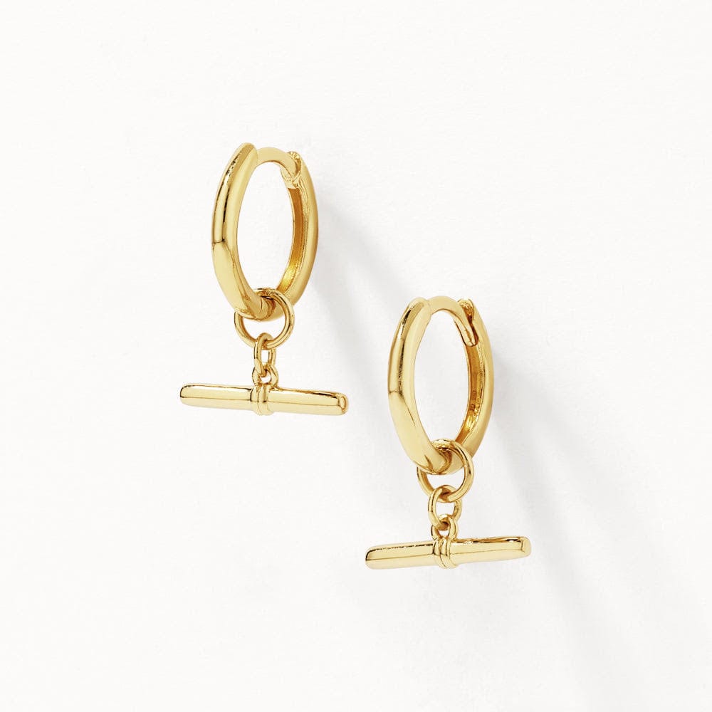 Buy T - Bar Huggies - 14ct Gold by Hamish + Grace - at Hamish + Grace