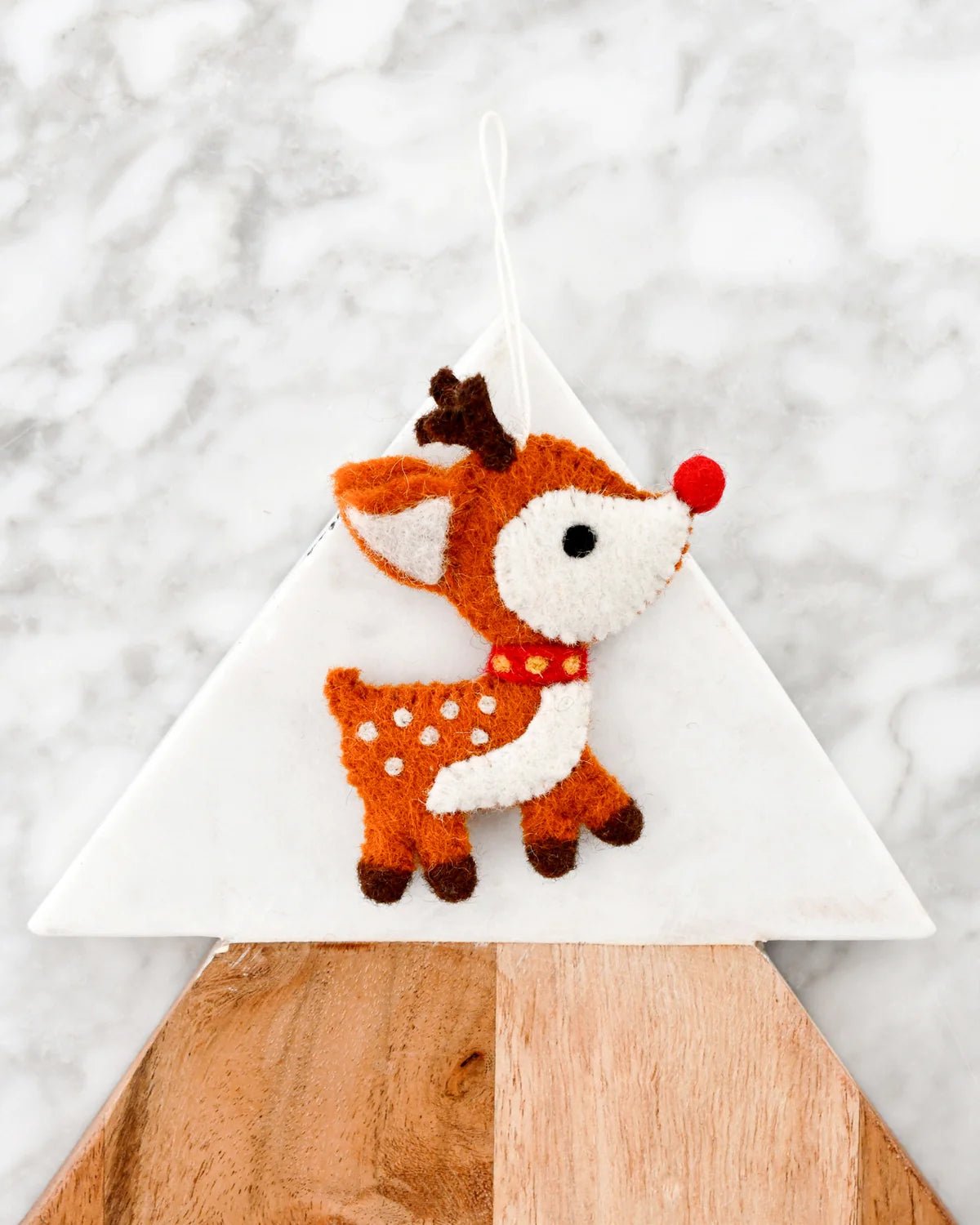 Buy Tara Treasures - Christmas Ornament - Felt Deer by Tara Teasures - at Hamish + Grace