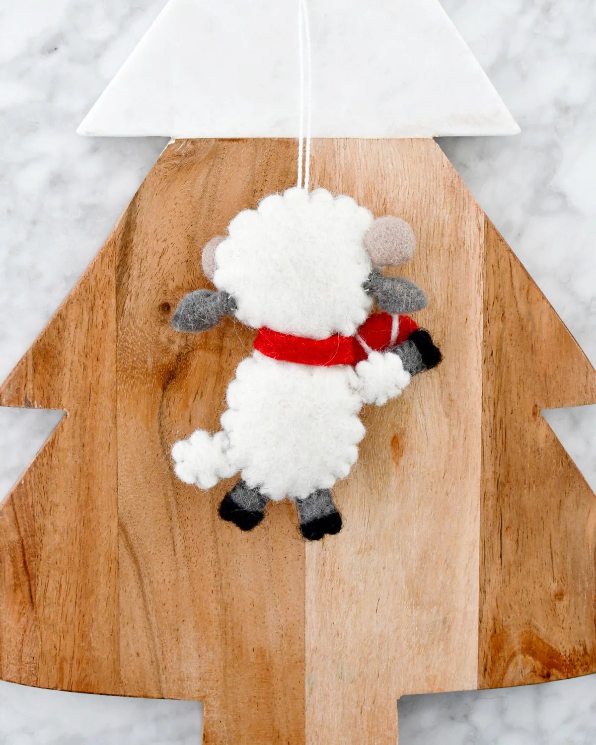 Buy Tara Treasures - Christmas Ornament - Felt Lamb With Candy Cane by Tara Teasures - at Hamish + Grace