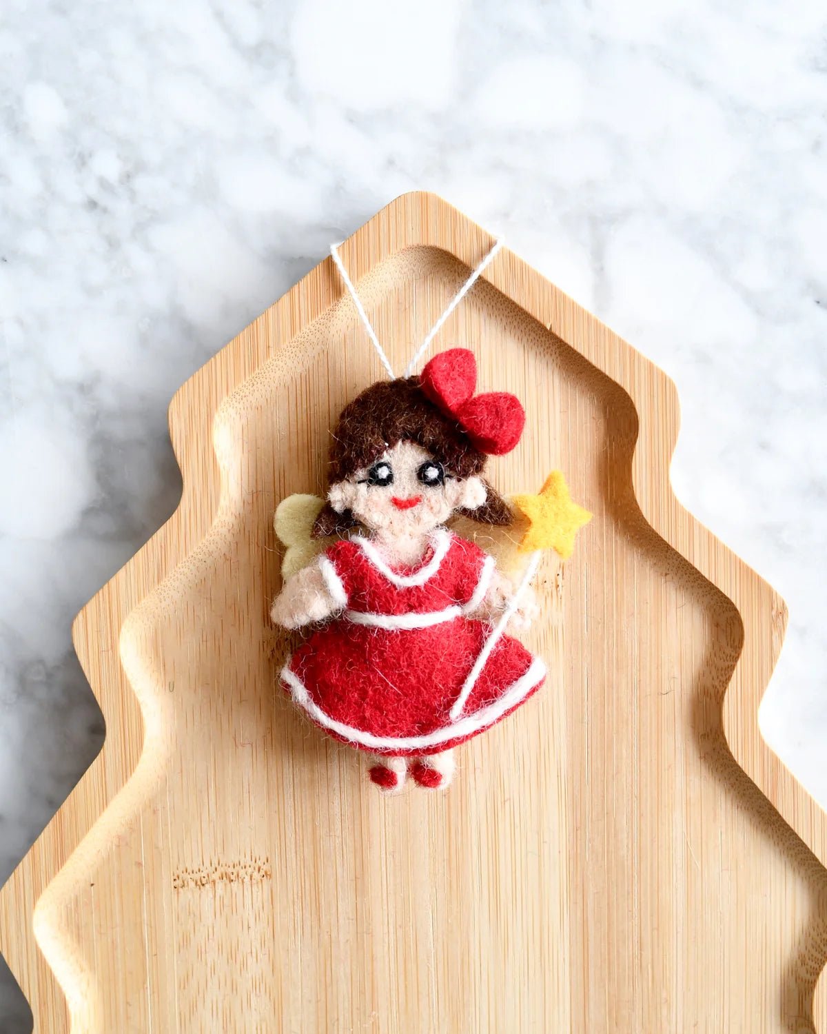 Buy Tara Treasures - Felt Angel with Red dress by Tara Teasures - at Hamish + Grace