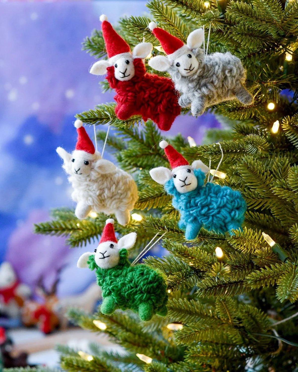 Buy Tara Treasures - Felt Blue Sheep Christmas Ornament by Tara Teasures - at Hamish + Grace