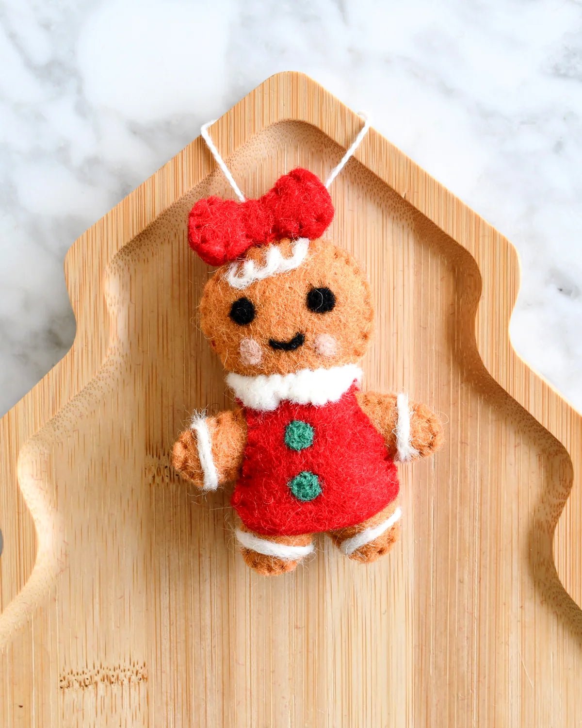 Buy Tara Treasures - Felt Christmas Gingerbread Girl Ornament by Tara Teasures - at Hamish + Grace