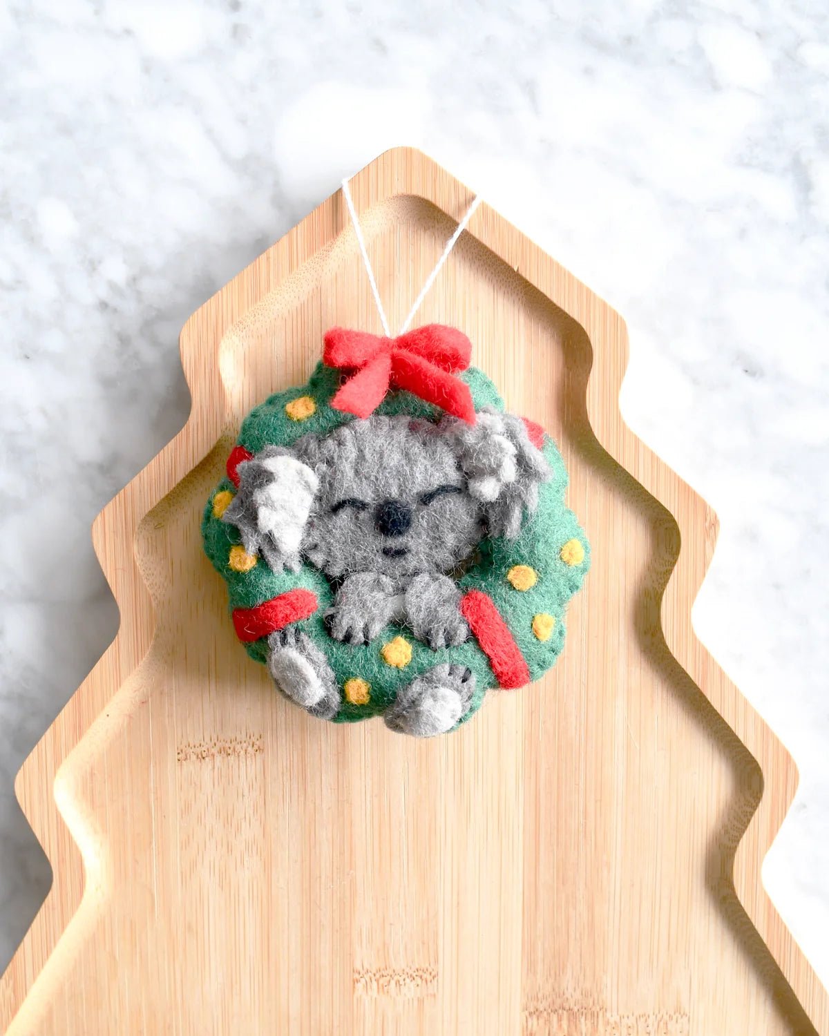 Buy Tara Treasures - Felt Christmas Koala in Wreath Ornament by Tara Teasures - at Hamish + Grace