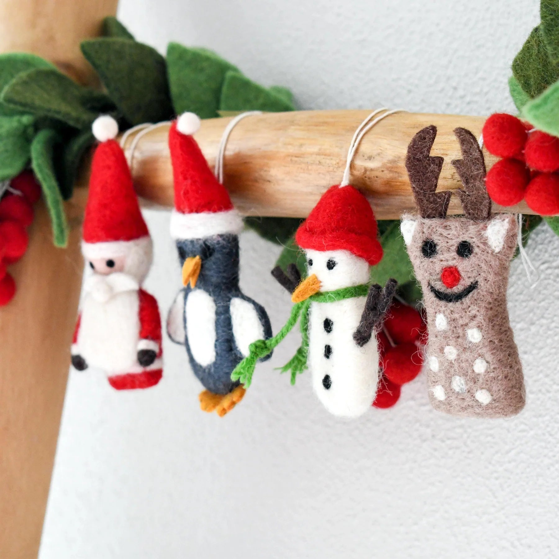Buy Tara Treasures - Felt Christmas Ornaments (Set of 4) by Tara Teasures - at Hamish + Grace
