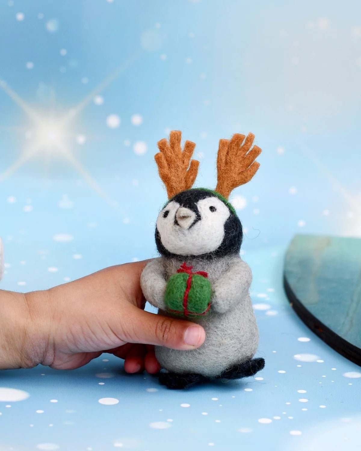Buy Tara Treasures - Felt Christmas Penguin with Present Toy by Tara Teasures - at Hamish + Grace