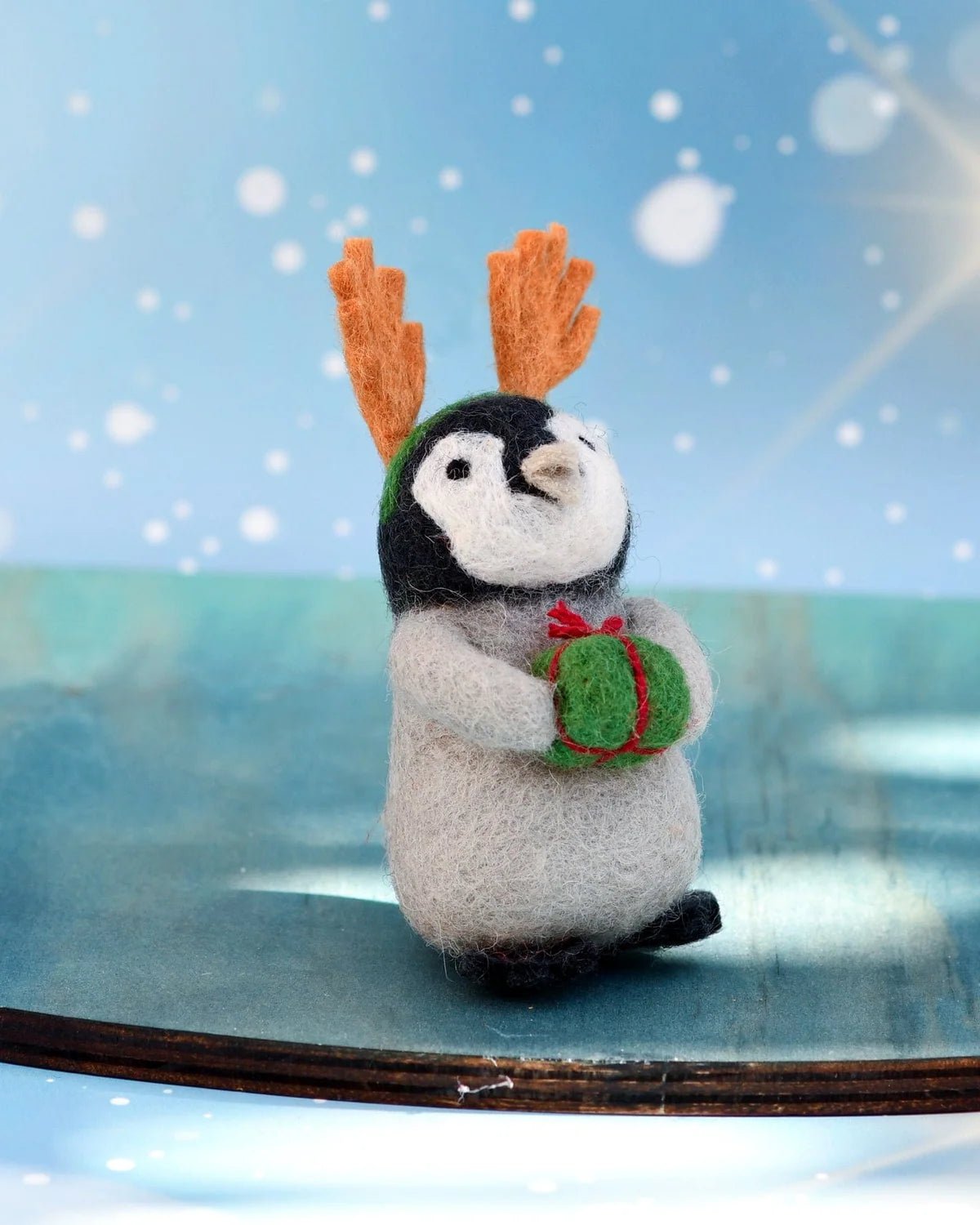 Buy Tara Treasures - Felt Christmas Penguin with Present Toy by Tara Teasures - at Hamish + Grace