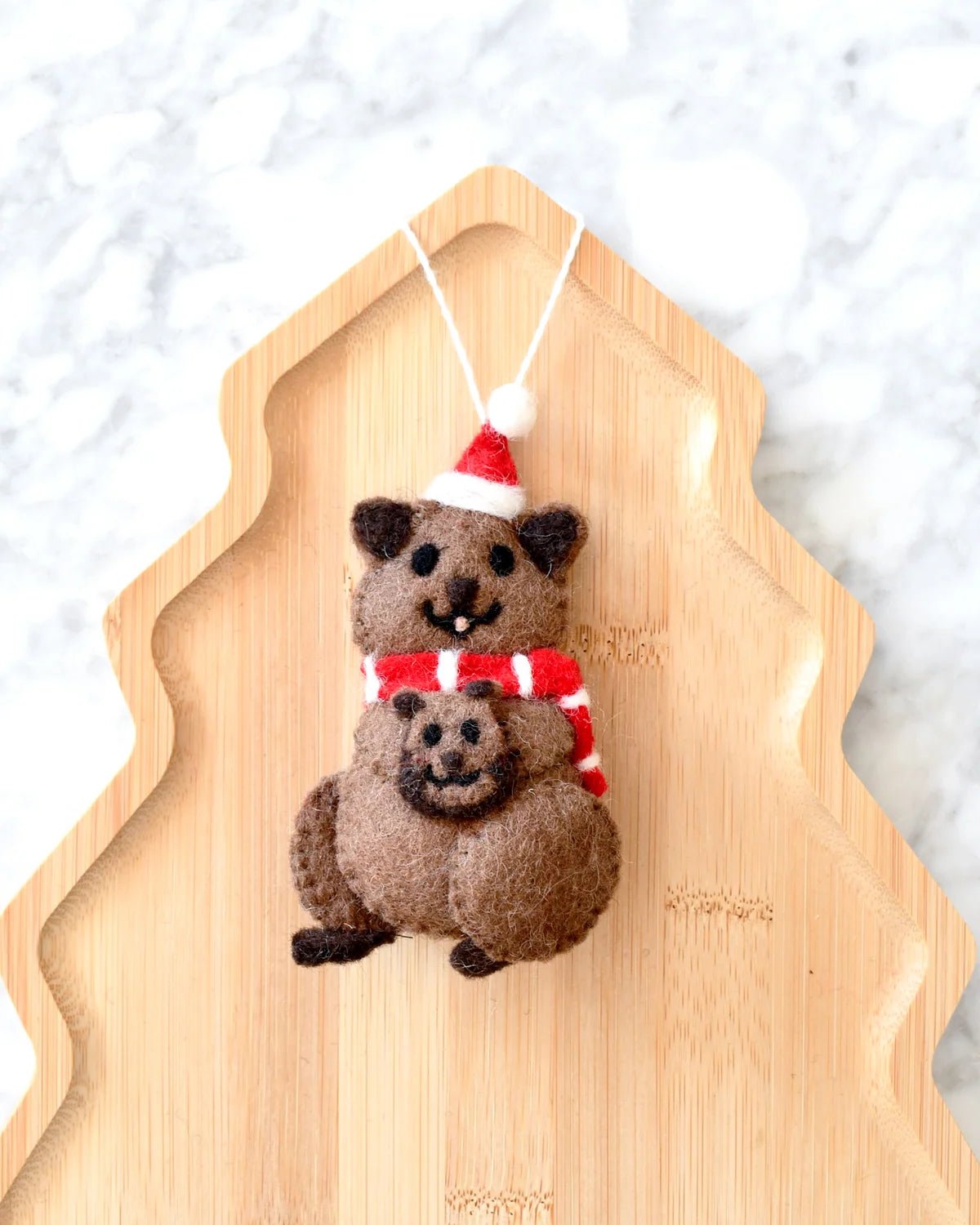 Buy Tara Treasures - Felt Christmas Quokka with Joey Ornament by Tara Teasures - at Hamish + Grace