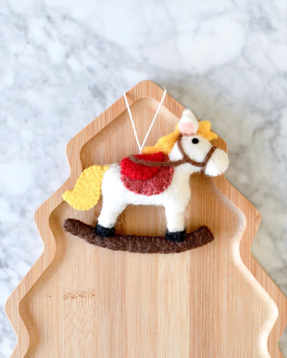 Buy Tara Treasures - Felt Christmas Rocking Horse Ornament by Tara Teasures - at Hamish + Grace