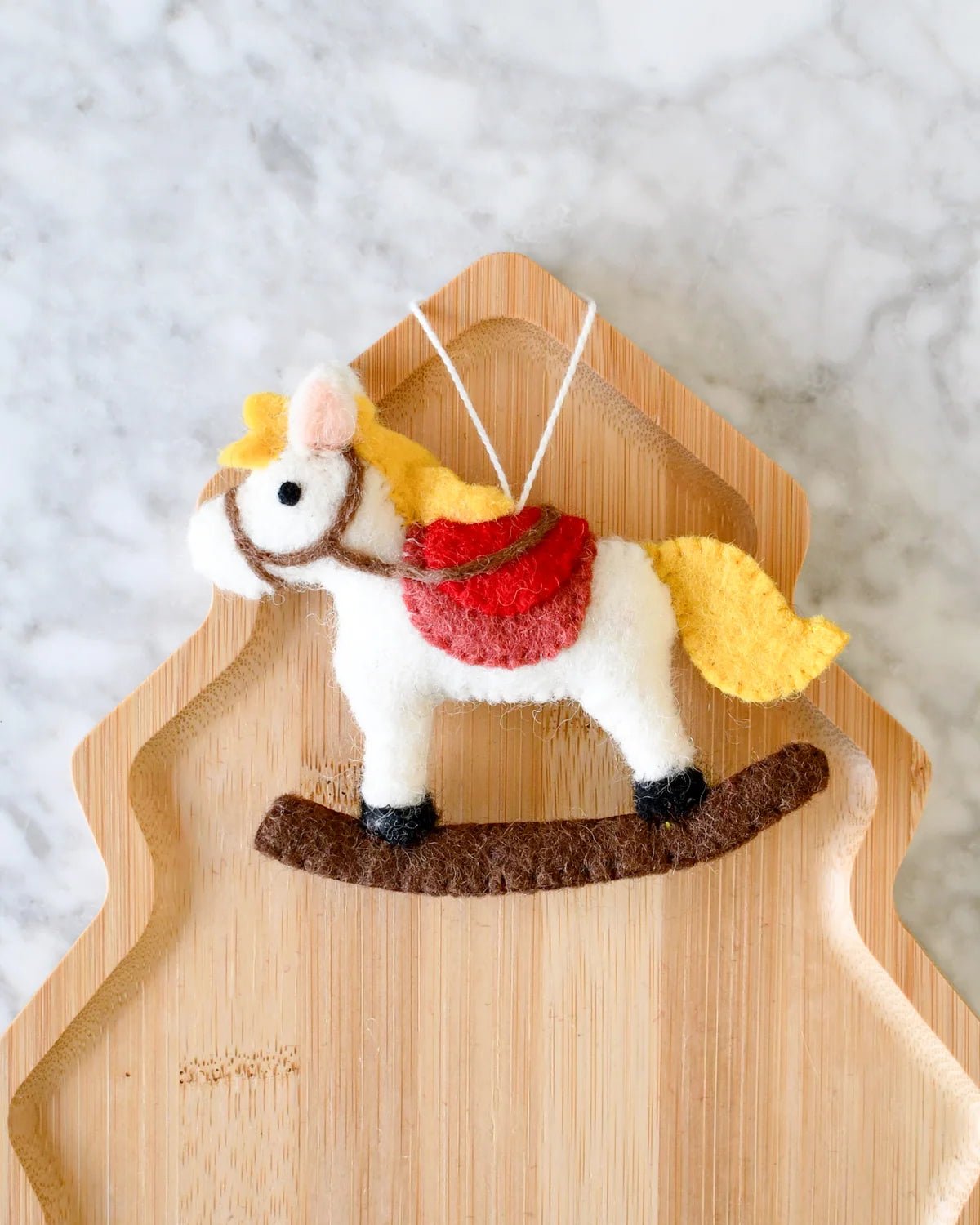 Buy Tara Treasures - Felt Christmas Rocking Horse Ornament by Tara Teasures - at Hamish + Grace
