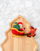 Buy Tara Treasures - Felt Christmas Santa Sleigh and Reindeer Ornament by Tara Teasures - at Hamish + Grace