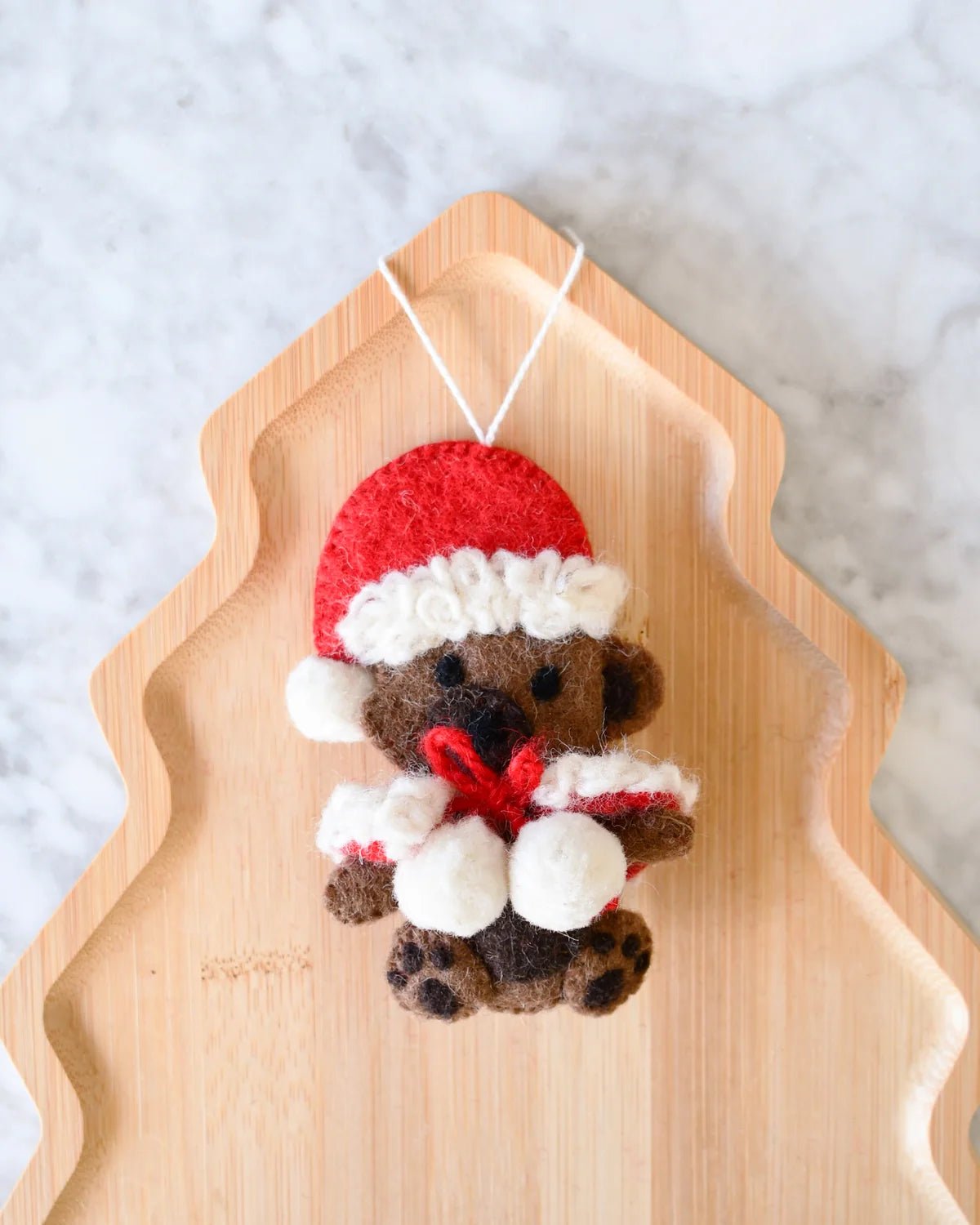 Buy Tara Treasures - Felt Christmas Teddy Bear Ornament by Tara Teasures - at Hamish + Grace