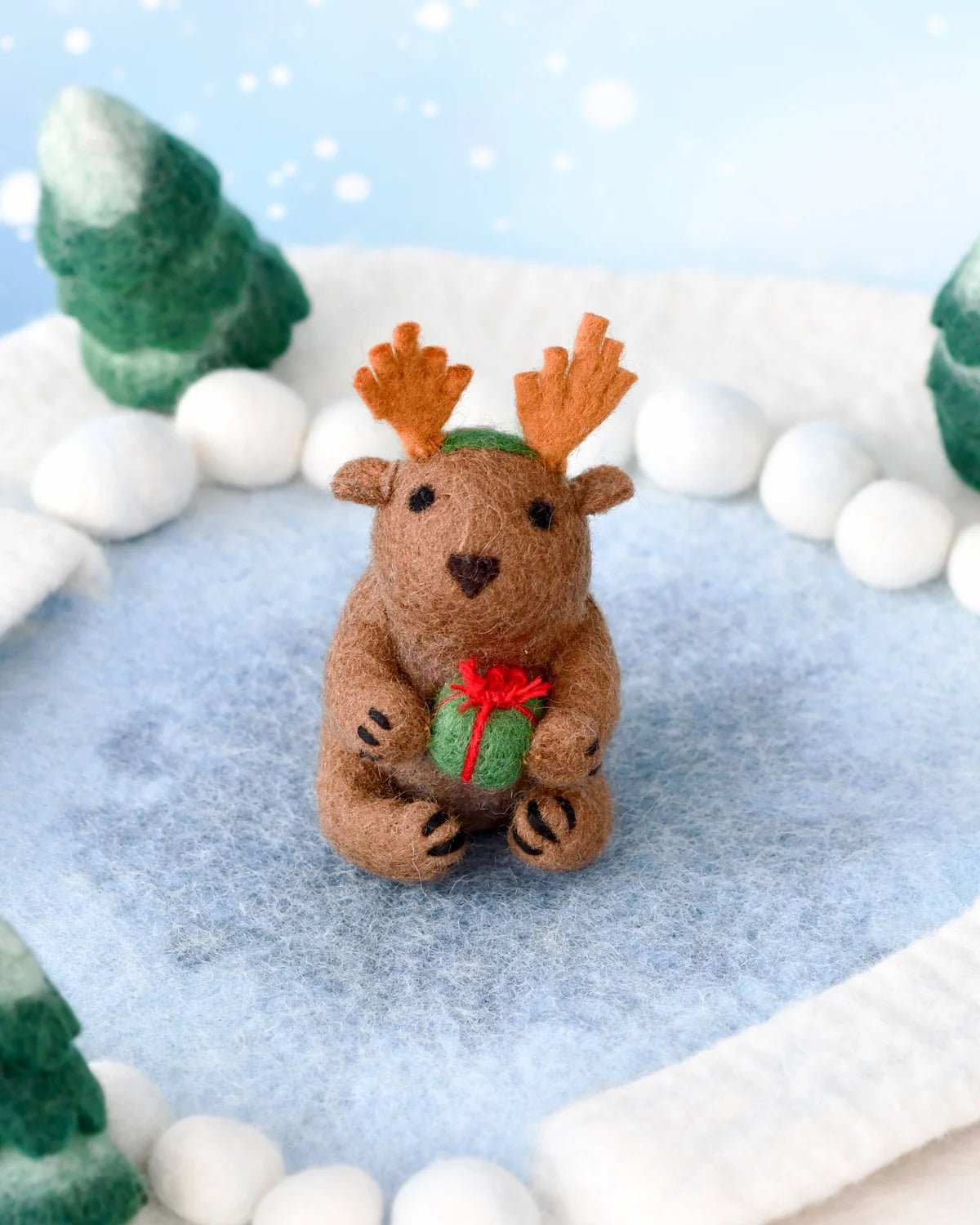 Buy Tara Treasures - Felt Christmas Wombat with Present Toy by Tara Teasures - at Hamish + Grace
