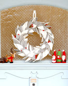 Buy Tara Treasures - Felt Frosted Grey and White Leaves Wreath by Tara Teasures - at Hamish + Grace