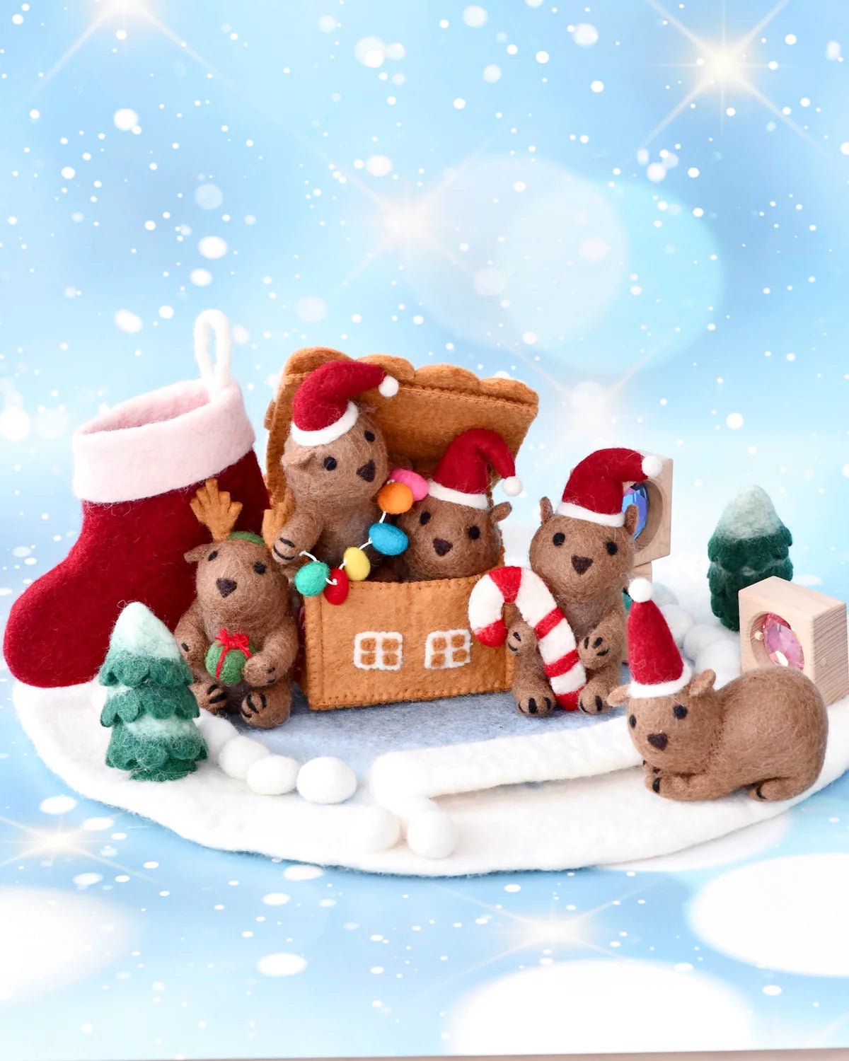 Buy Tara Treasures - Felt Gingerbread House with Red Candy Canes by Tara Teasures - at Hamish + Grace