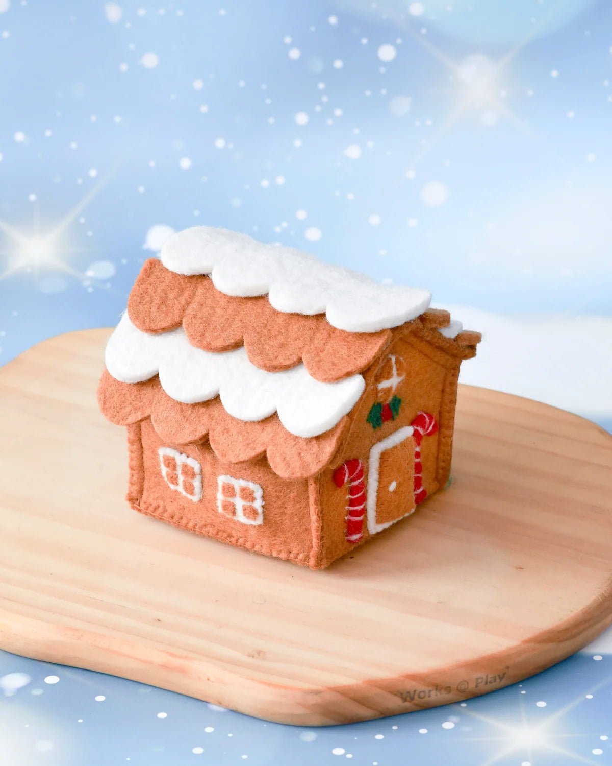 Buy Tara Treasures - Felt Gingerbread House with Red Candy Canes by Tara Teasures - at Hamish + Grace