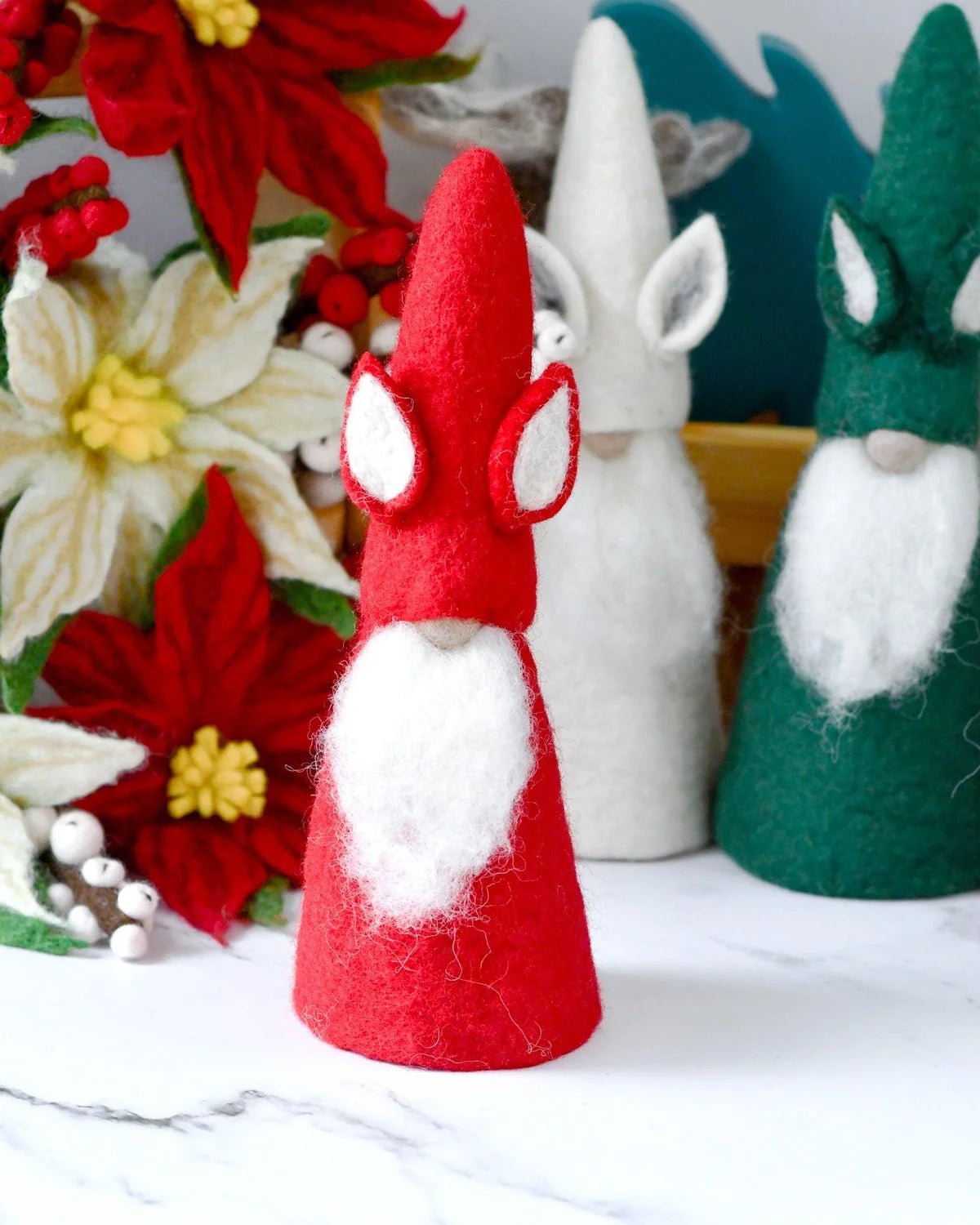 Buy Tara Treasures - Felt Gnome Tree Topper (Red) by Tara Teasures - at Hamish + Grace