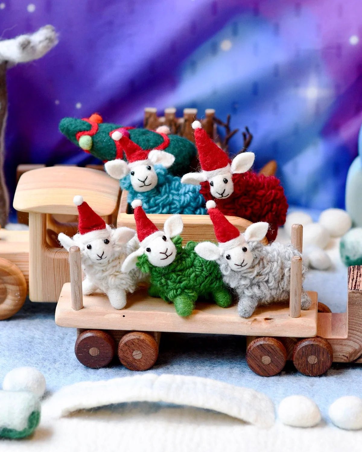 Buy Tara Treasures - Felt Green Sheep Christmas Ornament by Tara Teasures - at Hamish + Grace