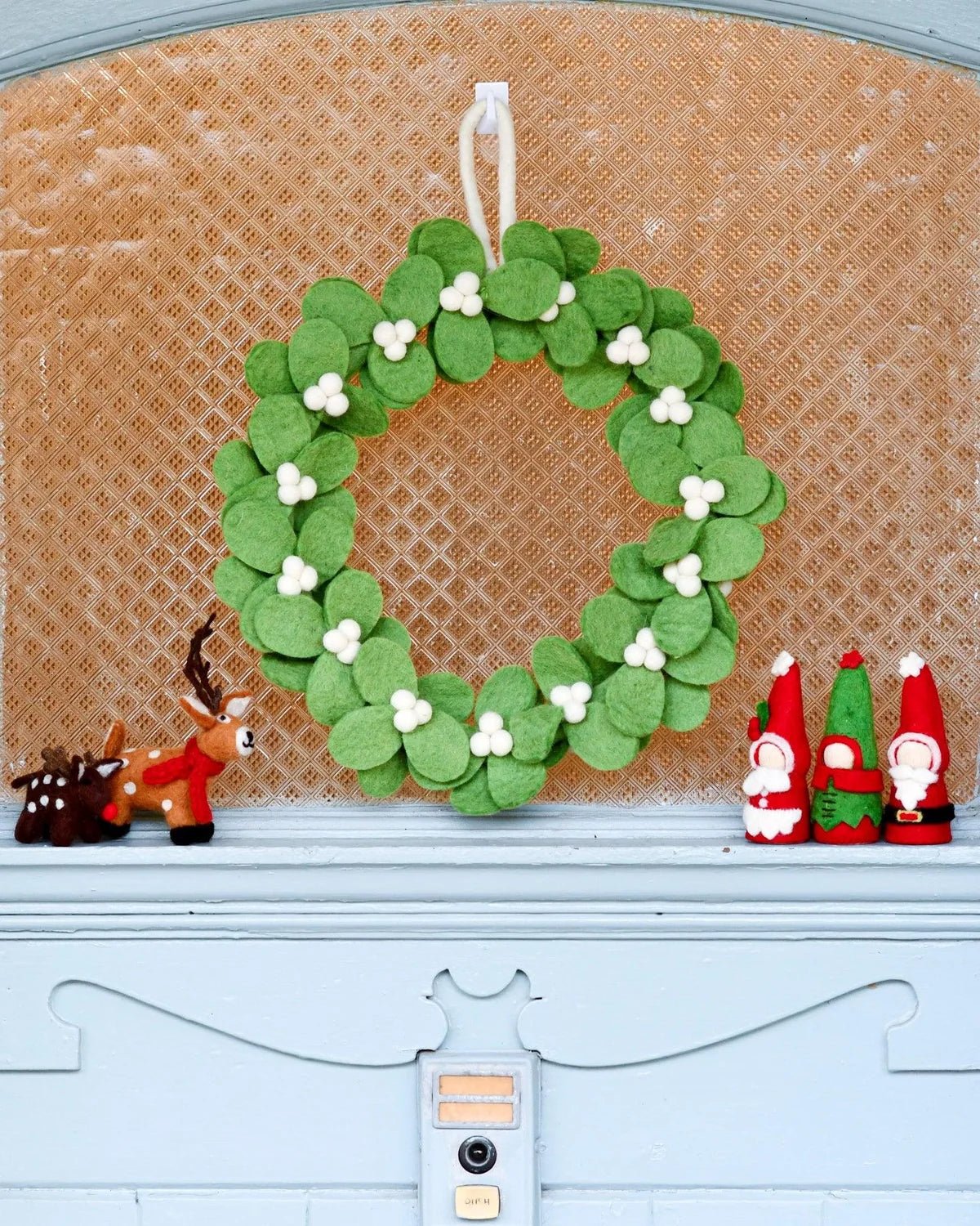 Buy Tara Treasures - Felt Mistletoe Wreath with White Berries by Tara Teasures - at Hamish + Grace