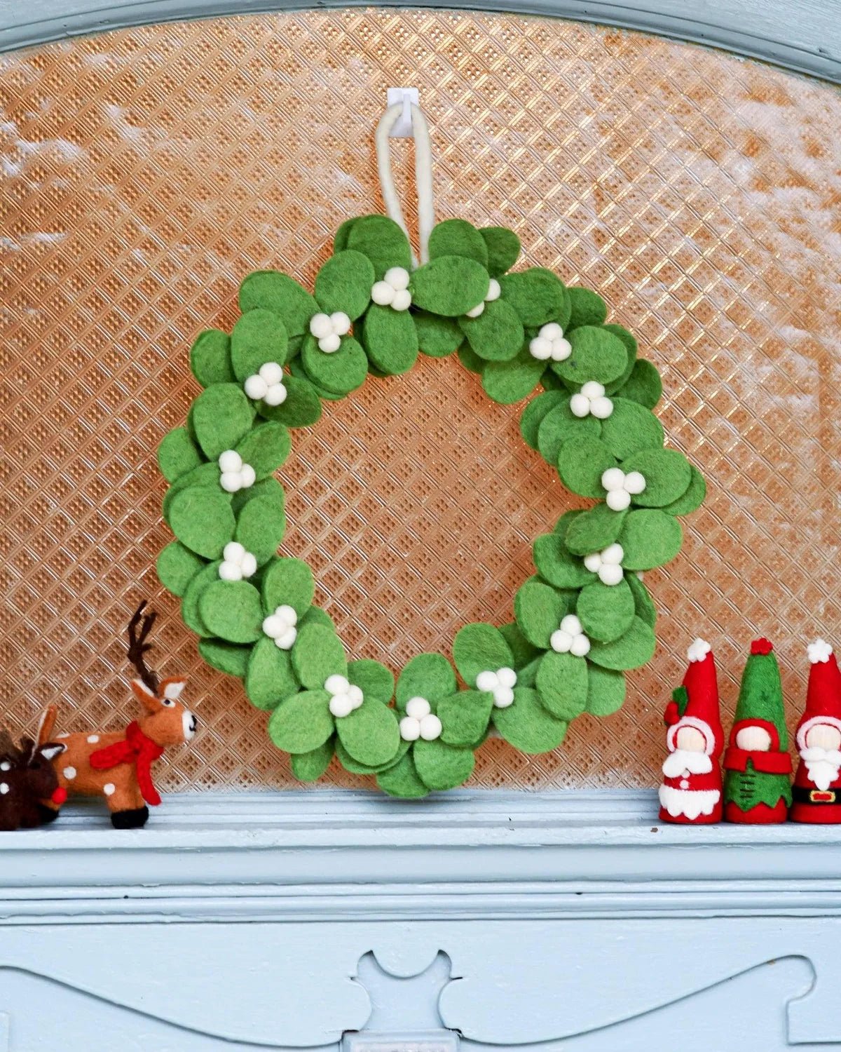 Buy Tara Treasures - Felt Mistletoe Wreath with White Berries by Tara Teasures - at Hamish + Grace