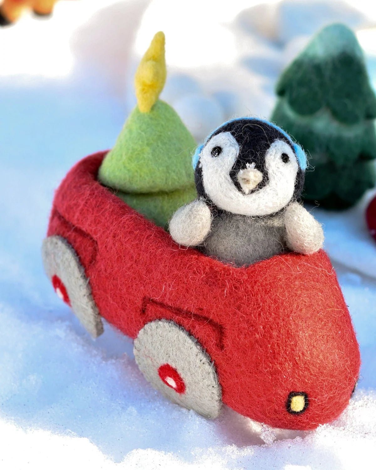 Buy Tara Treasures - Felt Penguin in Toy Car and Christmas Tree by Tara Teasures - at Hamish + Grace
