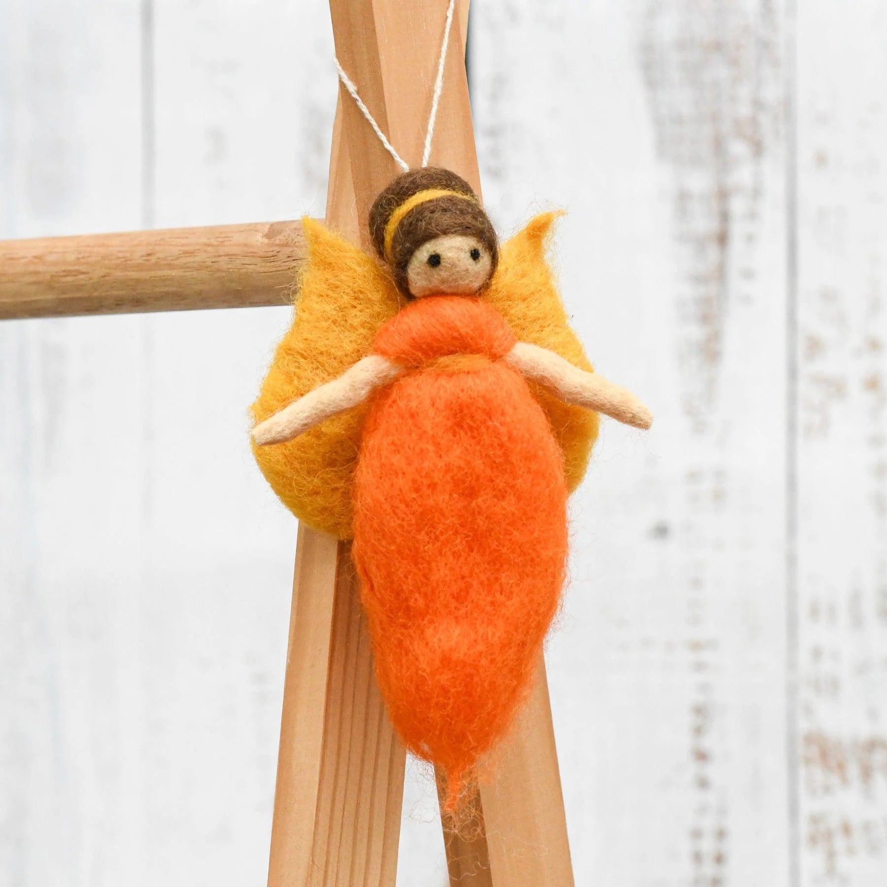 Buy Tara Treasures - Needle Felted Fairy - Orange Dress by Tara Teasures - at Hamish + Grace