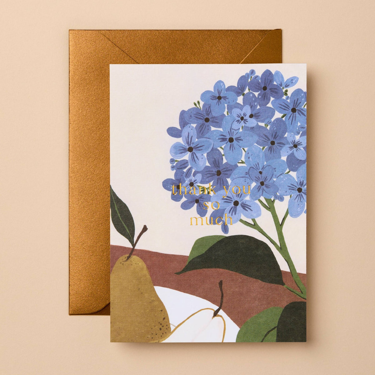 Buy Thank You Card Floral | Signature Foil Greeting Card by Gabrielle & Celine Greeting Cards - at Hamish + Grace