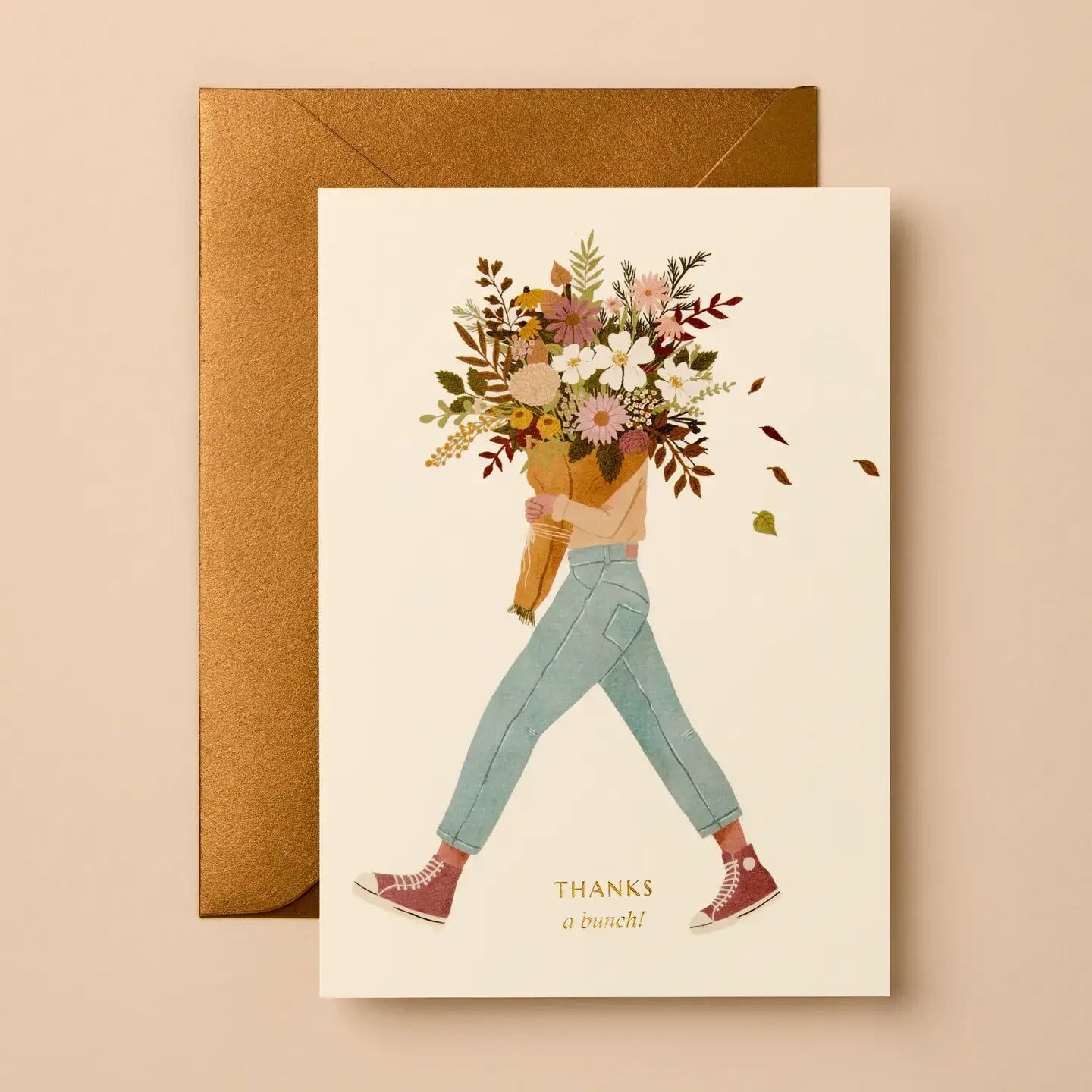 Buy Thank You Card | Thanks A Bunch | Sustainable Foil Greeting Card by Gabrielle & Celine Greeting Cards Australia - at Hamish + Grace