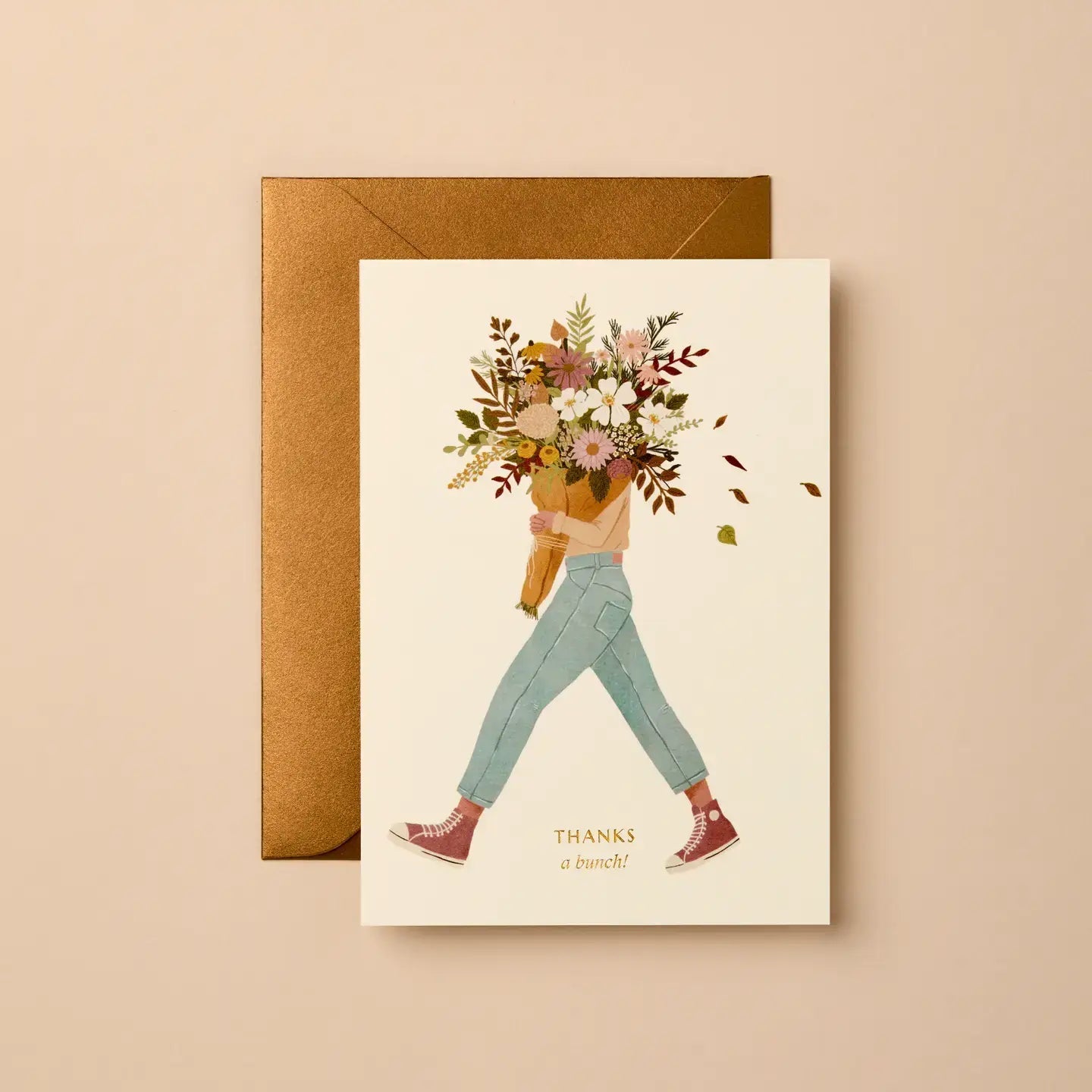 Buy Thank You Card | Thanks A Bunch | Sustainable Foil Greeting Card by Gabrielle & Celine Greeting Cards Australia - at Hamish + Grace