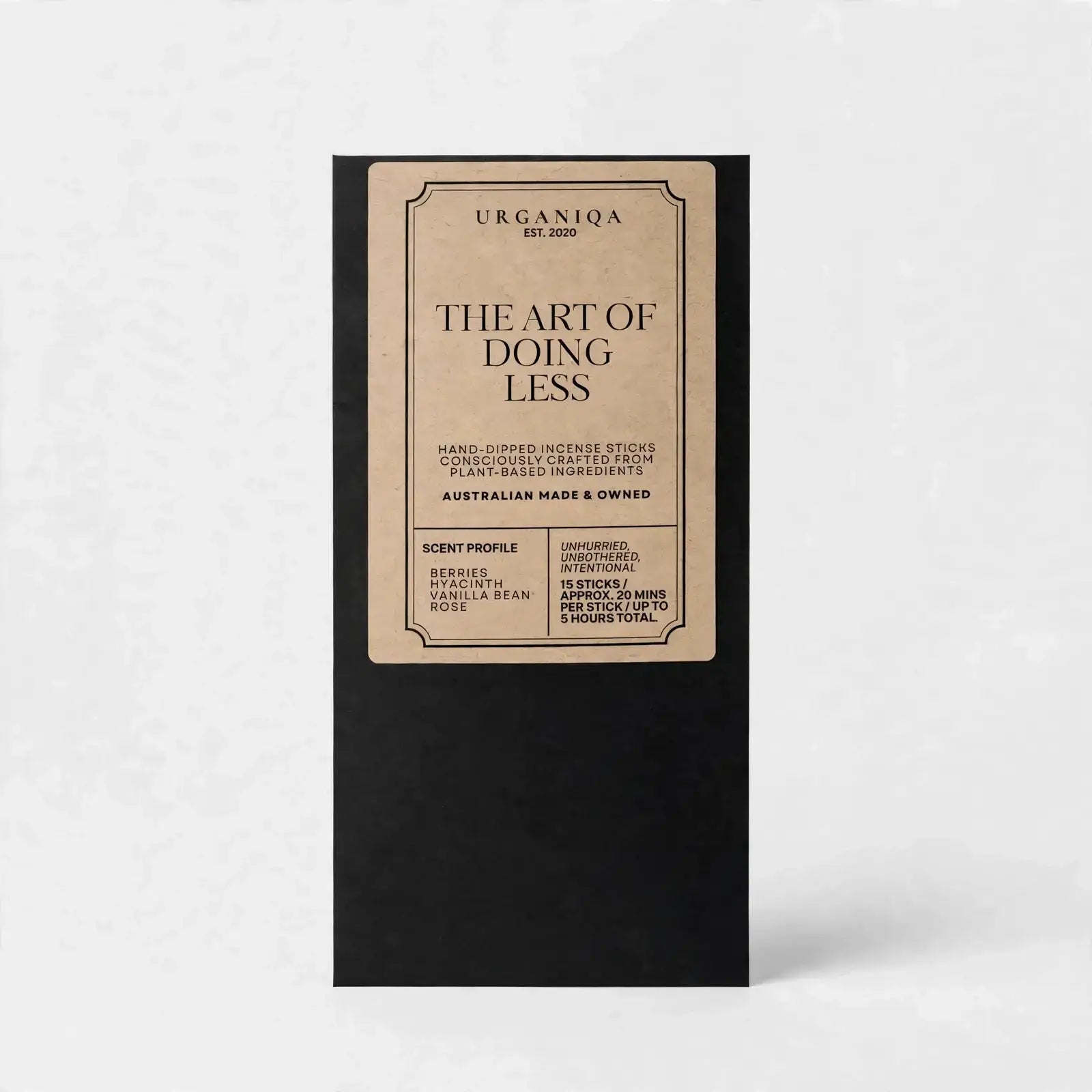 Buy The Art of Doing Less Incense | Grounded Collection: Coloured box by Urganiqa - at Hamish + Grace