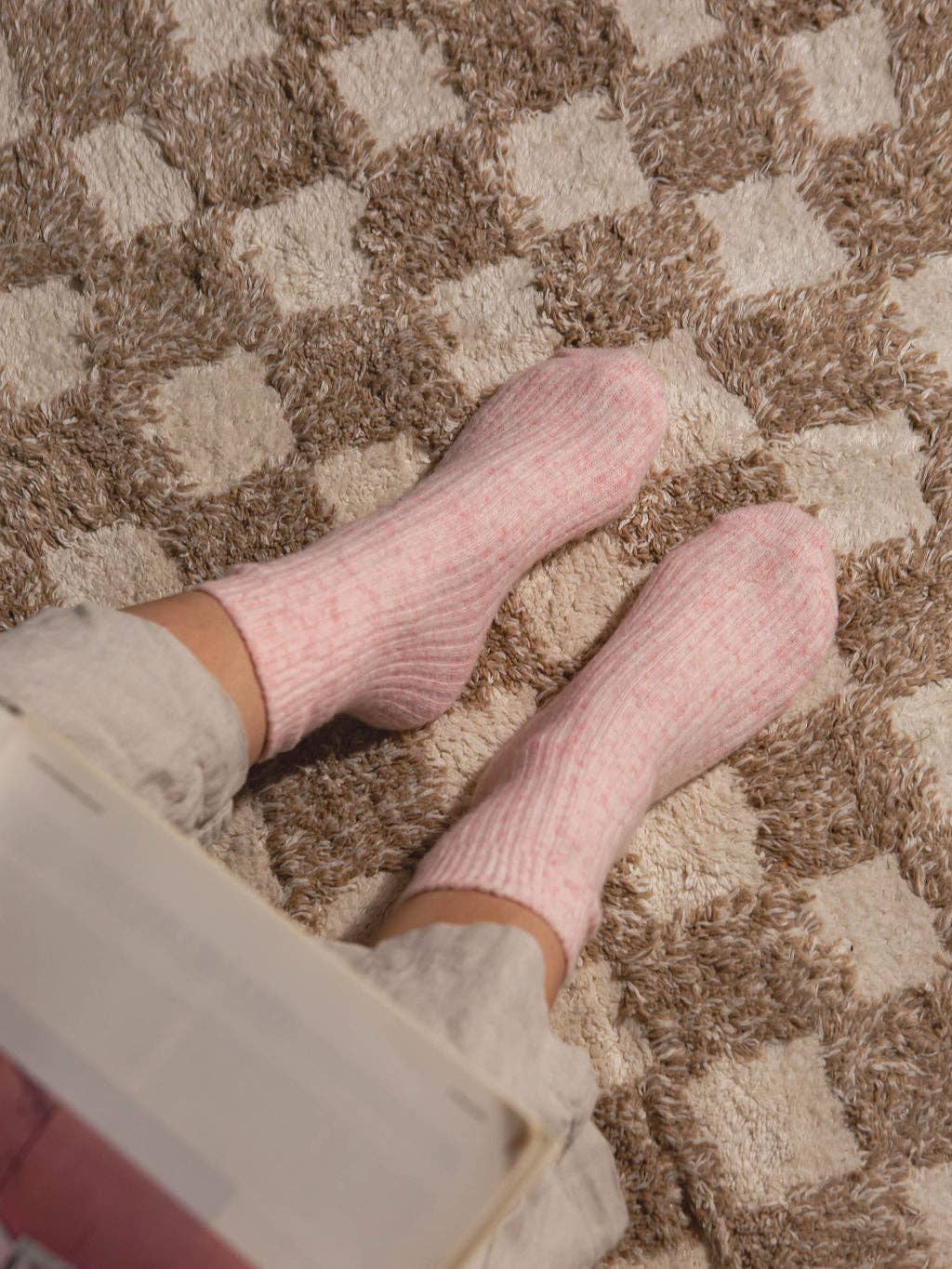 Buy The Comfiest Socks - Blush Pink: L/XL by Bed & Butter - at Hamish + Grace