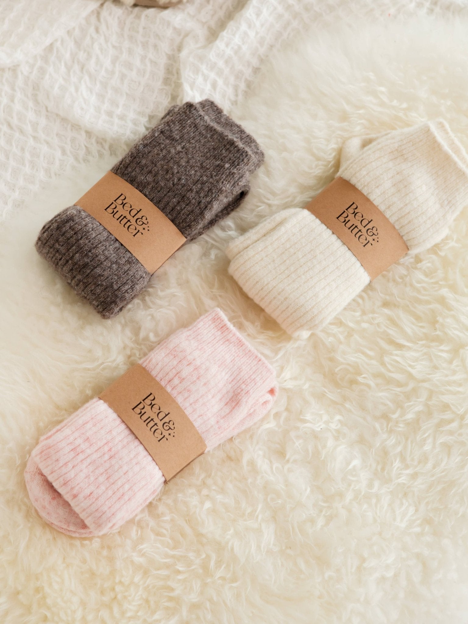 Buy The Comfiest Socks - Cream: S/M by Bed & Butter - at Hamish + Grace