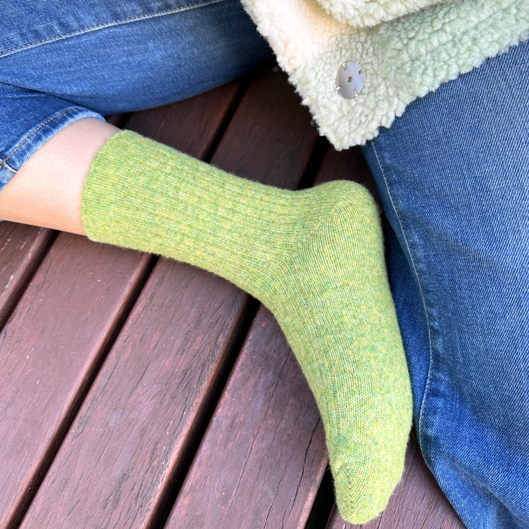 Buy The Comfiest Socks - Green: S/M by Bed & Butter - at Hamish + Grace