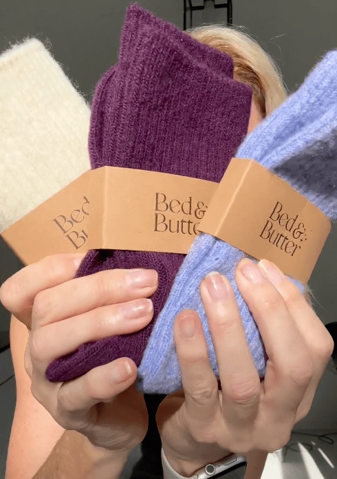 Buy The Comfiest Socks - Lavender: S/M by Bed & Butter - at Hamish + Grace