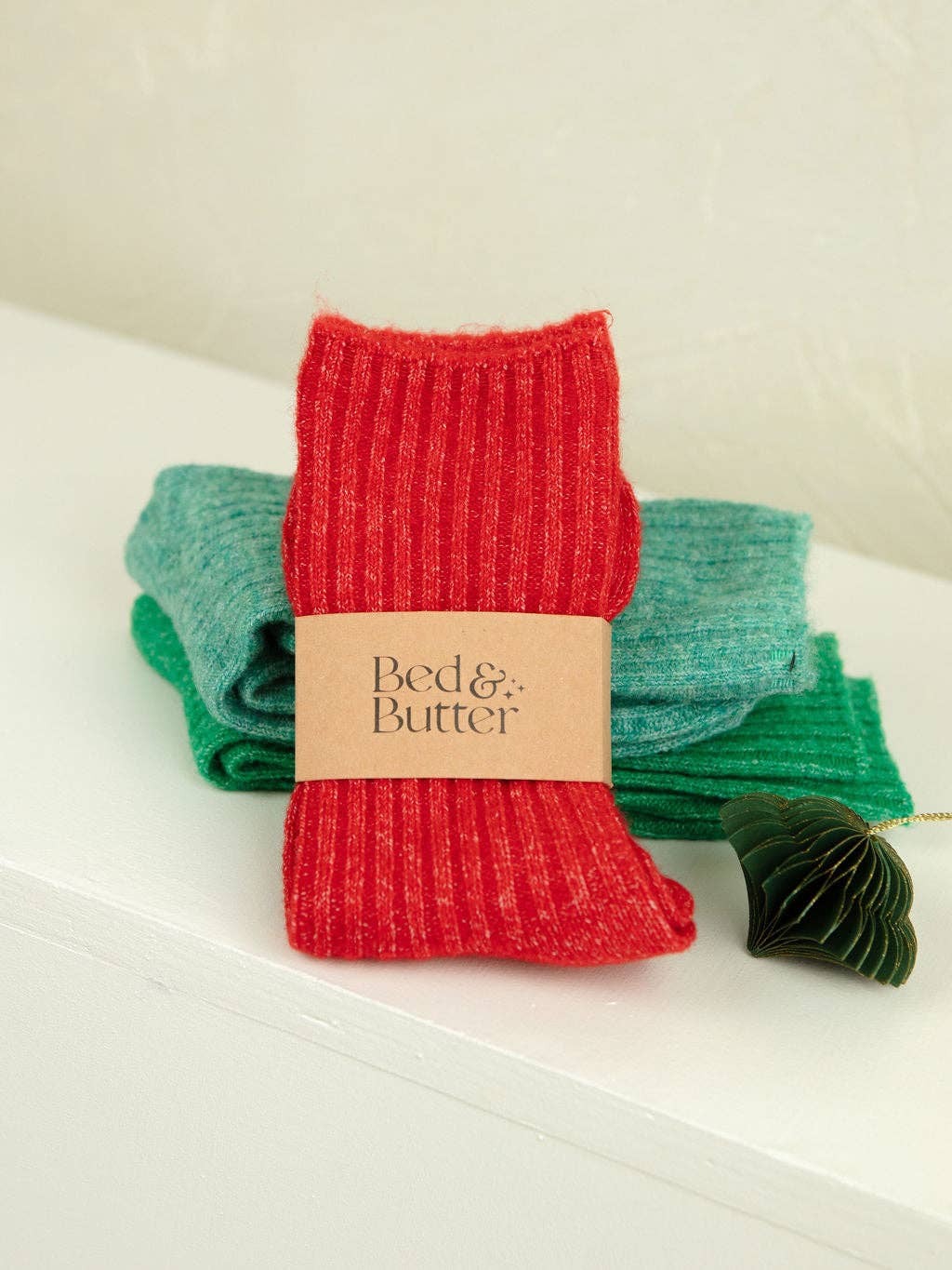 Buy The Comfiest Socks - Lite - Red (Limited Edition): S/M by Bed & Butter - at Hamish + Grace