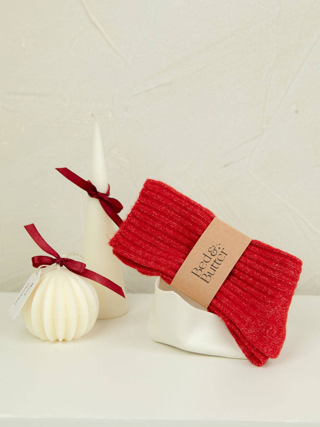 Buy The Comfiest Socks - Lite - Red (Limited Edition): S/M by Bed & Butter - at Hamish + Grace